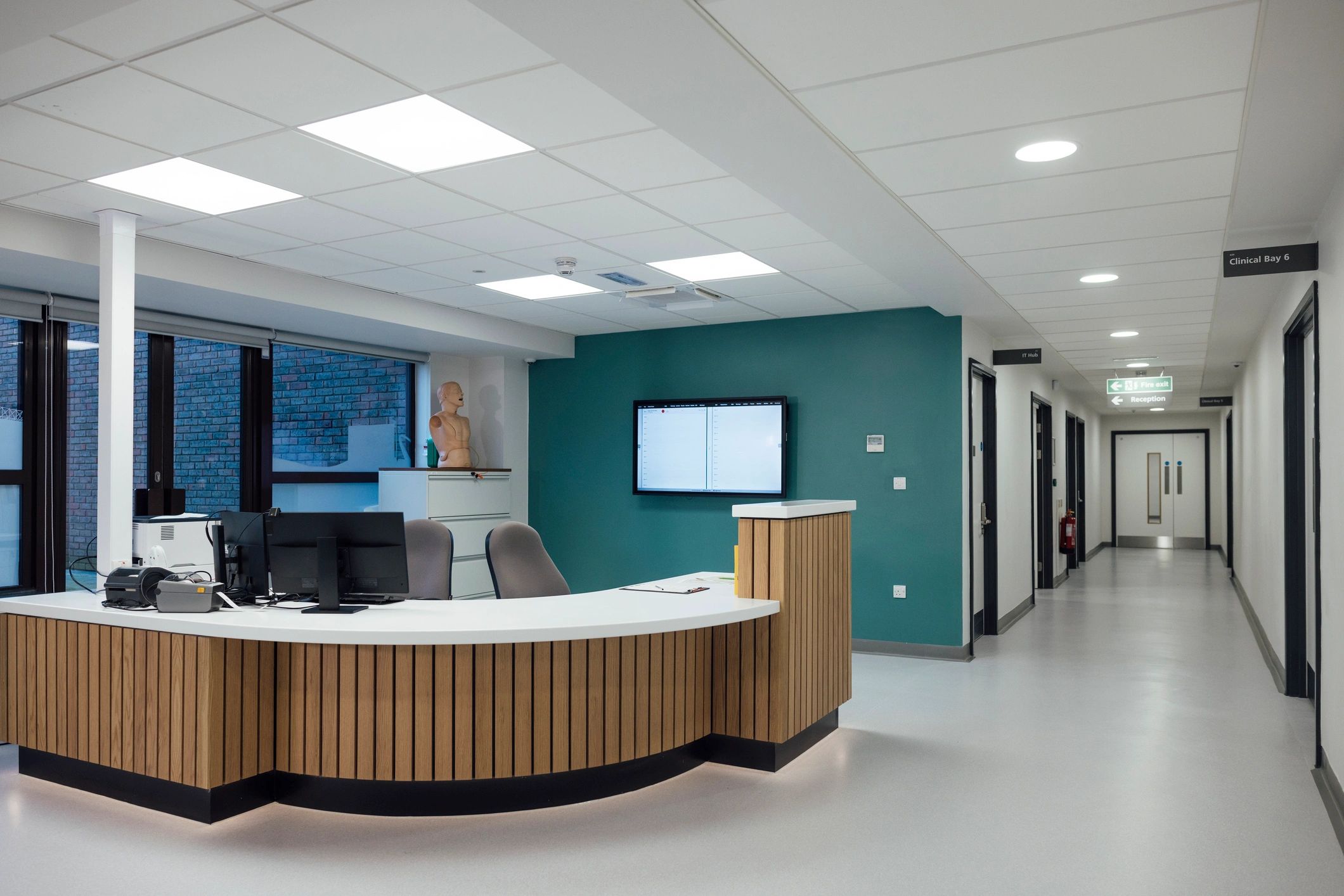 Well-maintained commercial lobby interior