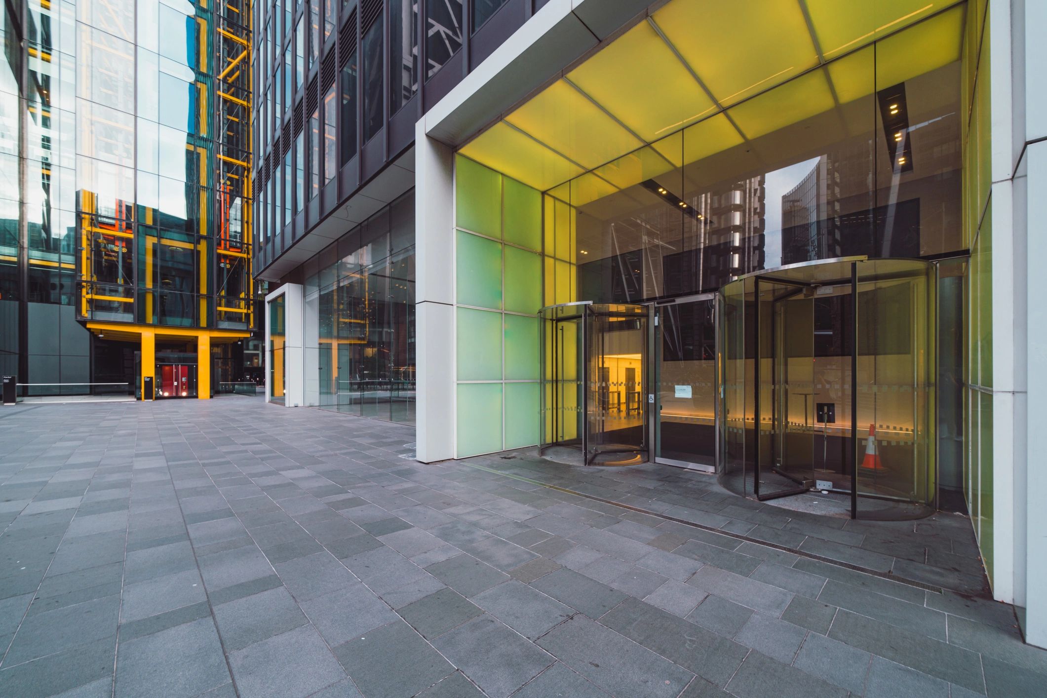 Professional building entrance exterior