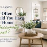 How Often Should You Have Your Home Professionally Cleaned? Professional residential cleaning service featuring a bright, spotless living room for SJ Cleaning LLC's guide on how often to have your home professionally cleaned.