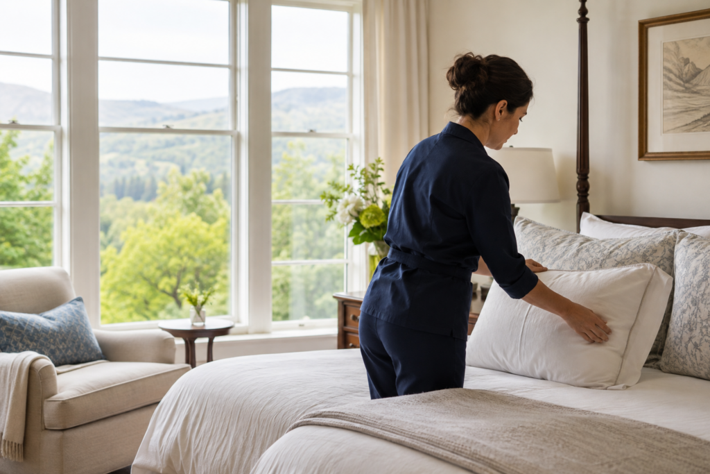 About us SJ Cleaning LLC Professional Hudson Valley property care specialist preparing a home