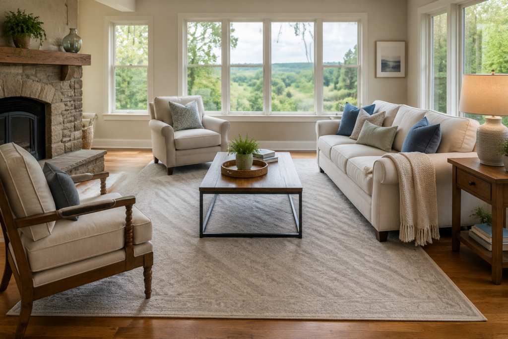 Residential Cleaning in Dutchess County Freshly cleaned living room in a Dutchess County home